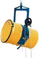 In order to prevent the drum from toppling off either sideways or forwards when the drum carrier comes to a halt, a strap can be attached to the vertical part of the trolley 