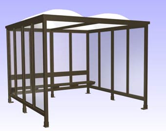 Easy Rack shelters have been used as smoking shelters, bus stop shelters, valet shelters, equipment shelters, turnstile shelters, transit bus shelters