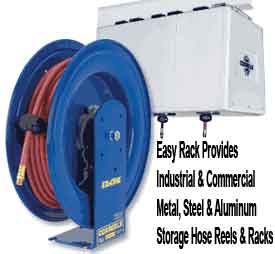 An industrial hose reel will eliminate the risk of injury and damage to heavy industrial cords and pressure hoses with large diameters.  Commercial hose reels come in different sizes based upon the size and nature of the hose or cord they are being used for.