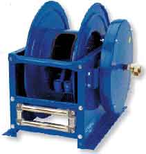 Steel hose reels are normally used for heavy duty applications where strength, stability, and rigidity are required for safe and efficient operation.   