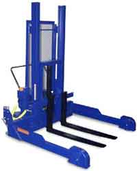 Pallet stackers are most commonly used for moving a single pallet from the floor to a workspace, and have all the capacity that you need in order to transport weights up to 4000lb depending on the exact model. 