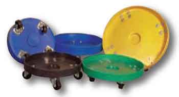 Plastic Drum Dollies. There are a number of different ways of moving 55 gallon drum dollies around the workplace, but for maximum safety, staff should avoid pushing them.