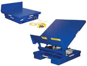 For the same ergonomic efficiency that can be combined when needed with the mobility of a fork truck, Easy Rack also provides industrial clients with the Portable Tilt & Lift Tables.