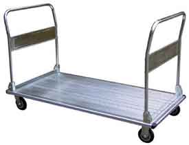The standard mobile cart that Easy Rack offer looks rather like a hostess trolley, in terms of its basic shape, although with a maximum capacity of 500lb in use, it will carry more than just food! 
