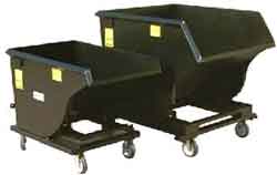 Self dumping hoppers are designed to fit both standard mast and extendable reach forklifts.  Each unit features a pocket base that can accommodate forks up to 10� wide and 2 �� thick.