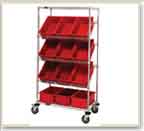 slanted wire shelving units & systems