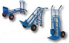 With high clearance hand trucks with pneumatic tires available for outdoor use on farms and gardens, and trucks that have been designed especially to carry a specific kind of load such as plates of glass