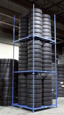 Tire racks can be ordered in many different styles.