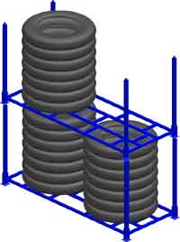 Our tire storage racks are attractive enough for the show room, yet durable enough for use in a bulk tire storage facility, tire warehouses, distribution centers, retail stores and tire shops. 