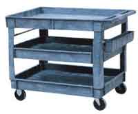 The most popular plastic utility carts typically boast 3 trays on different levels that are removable for loading and cleaning, and can easily be filled with whatever tools and equipment is required. 