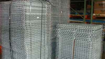 Wire decking pallet rack shelving.